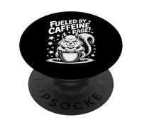 Impulsado por la rabia de la cafeína ardilla divertida y café PopSockets PopGrip Adhesivo