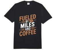 Impulsado por Miles and Coffee Marathon Runner Comfort Colors Adult Heavyweight T-Shirt