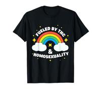 Impulsado por THC y homosexualidad Divertido orgullo LGBTQ Rainbow Camiseta