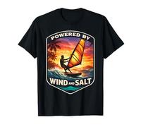 Impulsado por Wind and Salt Windfurfer Windsurfing Lover Joke Camiseta