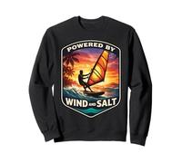 Impulsado por Wind and Salt Windfurfer Windsurfing Lover Joke Sudadera