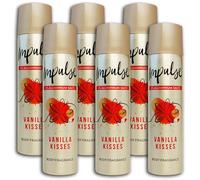 Impulse Vanilla Kisses - Desodorante en spray (6 unidades, 75 ml)