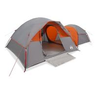 Impulsión impermeable de poliéster de 5 personas, gris y naranja, | Tapa superior extraíble, puerto E para cable de alimentación, bastones de fibra óptica, plegable con bolsa de transporte