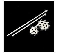 Impulsor de mezclador de laboratorio de paleta agitadora de acero inoxidable Disco de dispersión diente sierra SUS304 con varilla agitadora, orificio desviación, varios tamaños, 1 Juego(50x8x250mm)