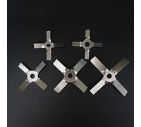 Impulsor de pala para máquina, Varilla agitadora aérea de laboratorio acero inoxidable, paleta cruzada hélice 4 palas, 40-100 mm(7cm 8mm press down)