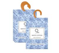 Imqe Sobres Perfumados White Cotton, Fragancia Fresca y Limpia, 4 Colgadores, Pack de 2