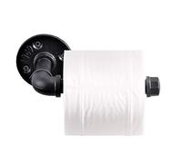 imqoq de estilo urbano industrial tubo de hierro de metal montado en la pared soporte de papel higiénico rodillo rústico