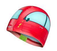 IMSPIRA Gorro Piscina Tela Coche Rojo Unisex Adulto Niño Gorra Natacion PBT Coches Accesorios Piscina Original Secado Rapido Aquagym Hombre Mujer Nadar Comodo Divertido Waterpolo Niños Aprender