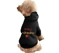 I'mSpoiled My Grandma Just Loves Me Sudadera con Capucha para Perro, Disfraz de Perro Lindo, Sudadera acogedora para Mascotas S
