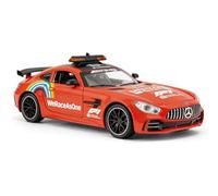 imtfzct 1/24 Mercedes-Benz GTR Race Safety Car Paint Edition - Coche de juguete para coleccionar, coche de juguete con función de sonido y luz y función Pull Back (rojo