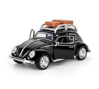 imtfzct 1:32 escala Volkswagen Beetle Die-Cast modelo de juguete con sonido y luz y función de extracción de espalda, réplica clásica coleccionable para jugar y exhibir, edad 3+ negro