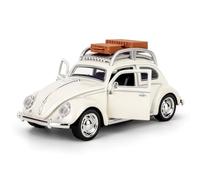 imtfzct 1:32 escala Volkswagen Beetle Die-Cast modelo de juguete con sonido y luz y función de extracción de espalda, réplica clásica coleccionable para jugar y exhibir, edad 3+ blanco