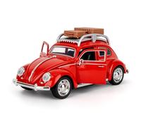 imtfzct 1:32 escala Volkswagen Beetle Die-Cast modelo de juguete con sonido y luz y función de extracción de espalda, réplica clásica coleccionable para jugar y exhibir, edad 3+ rojo