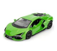 imtfzct 1/36 Lamborghini Reventon - Coche de juguete con función de retracción, modelo de juguete con puerta abierta, adecuado para colección y regalo para juguetes infantiles (verde)
