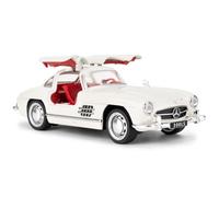 imtfzct 1955 300sl - Coche de colección 1/32 con función de sonido y luminosidad, juguete para niños, con función Pull-Back, modelo de coche coleccionable, regalo para niños (blanco)