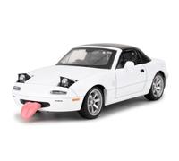 imtfzct Mazda Miata MX-5 Alloy 1/32 Coche de juguete Pullback con luz y sonido, capota desmontable, modelo coleccionable, regalos para niños de 4 a 7 años (blanco)
