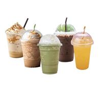 IMTINA Vasos Transparentes con Tapa Abovedada, Vasos Resistentes y Reutilizables para Batidos, Granizados, Smoothies y Frappés, Uso Profesional y Takeaway, Capacidad 500 ML, 50 Unidades