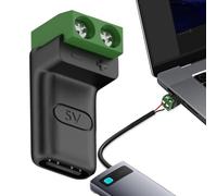 Imtrub Adaptador De USB C A USB - Macho 2 Pines Sin Soldadura Convertidor De Terminal | Tipo C Macho A Terminal De Crimpado 2 Pines Conector De Carga | para Industrial Científico DIY Reparación