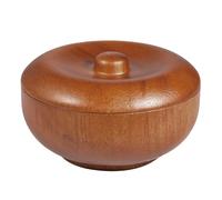 Imtrub Bol Para Afeitar,Bowl de Madera con Tapa para Crema de Afeitar - Porta Crema De Protector Contra El Polvo | Para Uso en Hogar Baño Ducha Hotel Salon y Aseo Personal