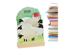 Imtrub Calendario De Escritorio 2026 - Planificador Oveja Caballo Diario Y Mensual - Calendario 3D 2026 Decoración De Escritorio | Para Decoración Navideña De Hogar Oficina Escuela Y