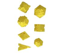 Imtrub Dados para Juegos De rol | 7 Piezas Poliédricos Queso Dados Juego | Juguete Divertido Impreso 3D para Matemáticas Toma Decisiones | Aula Viaje Mesa Fiesta Noche En Familia