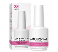 Imtrub Gel Builder para uñas, pegamento de diamantes de imitación, fortalecedor 6 en 1, capa base adhesiva para el hogar, niñas, principiantes y mujeres