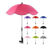 Imtrub Sombrilla para Cochecito Anti UV 50+ - Sombrilla Anti UV para Cochecito, Sombrilla para Cochecito con Abrazadera Ajustable y Brazo Ajustable para Playa al Aire Libre, 66 cm