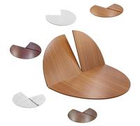 IMUNKT 120/130/140/160/180cm Solo Tablero De Mesa Plegable Redondo, Gran Tablero De Mesa De Madera Extensible Portátil, Sin Patas, Ahorro De Espacio(Yellow teak,130cm/51")