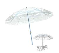 IMUNKT 2.4m Transparente Sombrilla De Patio, Sombrilla De Jardín Para Bodas, Grande Sombrilla De Terraza, Parasol Transparente Para Exteriore, Sin Base
