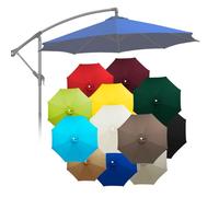 IMUNKT 250cm Sombrilla Toldo De Repuesto 6 Varillas Y 8 Varillas, Cubierta De Repuesto De Sombrilla Patio, Solo Toldo Protección UV(Light Coffee,2.5m/8ft(6-Ribs))