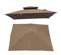 IMUNKT 300x300cm Cuadrada Toldo De Parasol De Recambio, Cubierta De Recambio para Sombrillas De Patio, Tela De Repuesto De Recambio Offset, Playa, Piscina(Khaki)