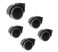 IMUNKT 5 Ruedas para Sillas De Oficina Sin Varilla, 50mm Ruedas Pivotantes para Silla, Ruedas De Repuesto para Suelos Duros, Rueda De Poliuretano, Diámetro del Agujero 8mm(Grey)