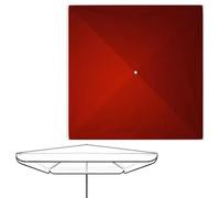 IMUNKT Cuadrada Rectangular Toldo De Parasol De Recambio, Cubierta De Repuesto para Sombrilla De Mercado, 300x300 250x250 200x200cm, Tela Oxford Doble Impermeable(Burgundy,250x250cm/8.2x8.2ft)