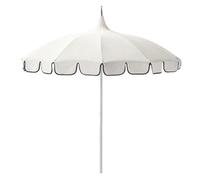 IMUNKT Grande Sombrilla Pagoda 2.6m Sombrilla De Patio Con Flecos, Sombrilla De Mercado, Sombrilla De Jardín, Protección UV 50+, Para Vacaciones, Terraza(White 1)