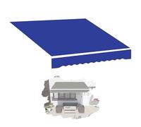 IMUNKT Lona De Repuesto Retráctil para Toldo Exterior (sin Marco) Tela De Repuesto para Toldo 2.5x2m 4x3m 5x3m, Multicolor Tela De Toldo para Jardín/restaurantes/Tiendas(Blue,8x6.5ft/250x200cm)