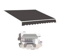 IMUNKT Lona De Repuesto Retráctil para Toldo Exterior (sin Marco) Tela De Repuesto para Toldo 2.5x2m 4x3m 5x3m, Multicolor Tela De Toldo para Jardín/restaurantes/Tiendas(Dark Gray,13x10ft/400x300cm)
