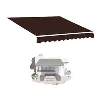 IMUNKT Lona De Repuesto Retráctil para Toldo Exterior (sin Marco) Tela De Repuesto para Toldo 2.5x2m 4x3m 5x3m, Multicolor Tela De Toldo para Jardín/restaurantes/Tiendas(Coffee,13x8ft/400x250cm)