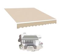 IMUNKT Lona De Repuesto Retráctil para Toldo Exterior (sin Marco) Tela De Repuesto para Toldo 2.5x2m 4x3m 5x3m, Multicolor Tela De Toldo para Jardín/restaurantes/Tiendas(Khaki,12x10ft/365x300cm)