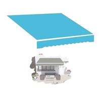 IMUNKT Lona De Repuesto Retráctil para Toldo Exterior (sin Marco) Tela De Repuesto para Toldo 2.5x2m 4x3m 5x3m, Multicolor Tela De Toldo para Jardín/restaurantes/Tiendas(Lake Blue,8x6.5ft/250x200cm)