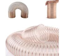 IMUNKT Manguera De Recolección De Polvo De PU, Tubo Flexible Manguera De Aspiración, 50 76 140 150 180mm, Transparente, para Extracción de Polvo y Humo(3m/9.84ft,125mm(4 9/10"))