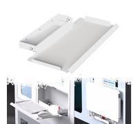 IMUNKT Plataforma De Teclado para Equipos Industriales, Soporte De Pared para Teclado Y Ratón, Plegable 90°, Bandeja para Teclado Metálica, Plata, 45/60cm(White,24"/60cm)