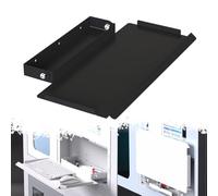 IMUNKT Plataforma De Teclado para Equipos Industriales, Soporte De Pared para Teclado Y Ratón, Plegable 90°, Bandeja para Teclado Metálica, Plata, 45/60cm(Black,18"/45cm)