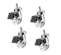 IMUNKT Ruedas Transparentes para Muebles con Perno M8/M10 Ruedas Giratorias 35/50mm con Freno, Ruedas Pequeñas De Poliuretano, para Mesa De Centro(4with Brake,2in-M8)