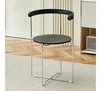 IMUNKT Silla Plegable De Madera Y Metal, Silla De Jardín Redonda Plegable, Sillas De Cocina con Cojín Grueso, Silla Portátil Acolchada para Comedor, Fiesta(Black)