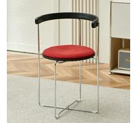 IMUNKT Silla Plegable De Madera Y Metal, Silla De Jardín Redonda Plegable, Sillas De Cocina con Cojín Grueso, Silla Portátil Acolchada para Comedor, Fiesta(Red B)