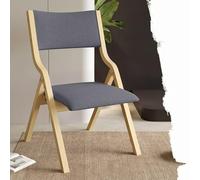 IMUNKT Sillas Comedor Plegables 45cm, Sillas De Cocina Madera con Asientos Acolchados, Sillas De Cocina, Silla Plegable Portátil para Oficina, Sala De Estar(Grey)