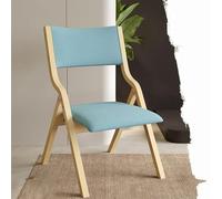 IMUNKT Sillas Comedor Plegables 45cm, Sillas De Cocina Madera con Asientos Acolchados, Sillas De Cocina, Silla Plegable Portátil para Oficina, Sala De Estar(Blue)