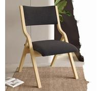 IMUNKT Sillas Comedor Plegables 45cm, Sillas De Cocina Madera con Asientos Acolchados, Sillas De Cocina, Silla Plegable Portátil para Oficina, Sala De Estar(Black)