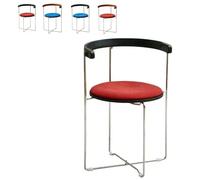 IMUNKT Sillas Plegables Redondas Acolchadas, Sillas De Jardín, Sillas De Comedor, Estructura De Metal, Silla Plegable Portátil para Casa, Cocina, Balcón(Red Black)