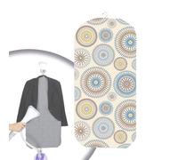 IMUNKT Tabla De Planchar Vertical Tabla De Planchar Colgante para Ropa, Plegable Compacta, Estampada, 89x44.5cm, Facilita El Planchado Vertical(Yellow)